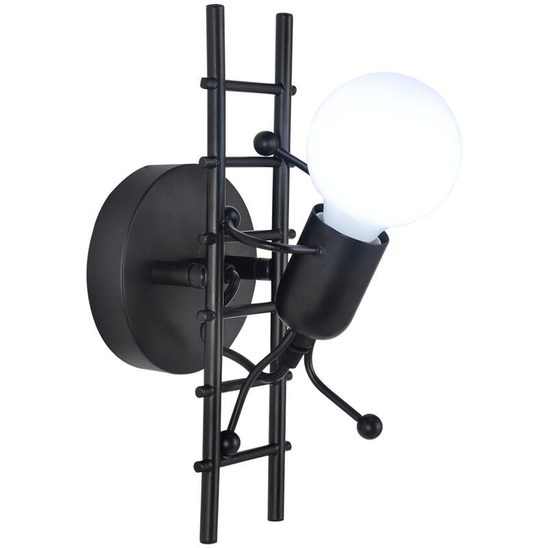 foto del prodotto axhup applique per interno, moderna lampada da parete in design di umanoide, applique candelabro in metallo per corridoio cucina isaland camera da