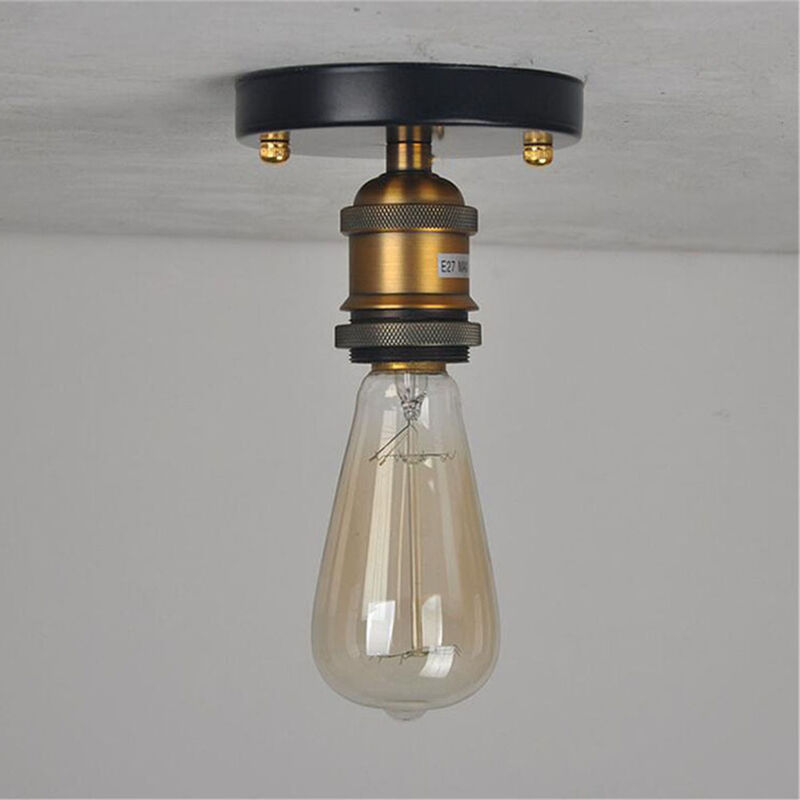 foto del prodotto axhup e27 portalampada lampada a sospensione design retr vintage lampada per cucina camera da letto bronzo
