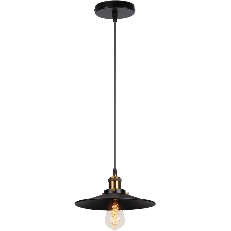 foto del prodotto axhup lampada a sospensione, lampadario da soffitto con 22cm paralume, illuminazione con bronzo e27 per cucina isaland camera da letto nero 