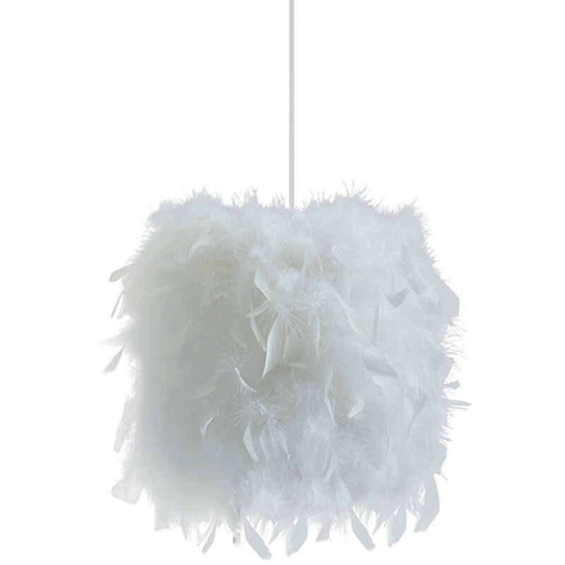 foto del prodotto axhup lampada lampadario in piume 22cm lampada a sospensione per sala corridoio