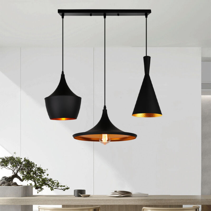 foto del prodotto axhup lampadario artistico geometrico l mpara colgante 3 luci e27 lampada industriale con base lunga l mpara de techo per cucina soggiorno camera