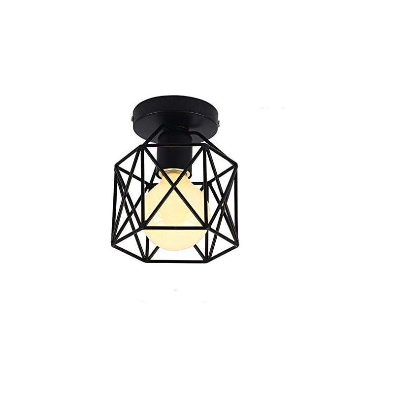 foto del prodotto axhup plafoniere soffitto, 16cm mini piazza lampade a soffitto, illuminazione con metallo gabbia e27 per soggiorno sala da pranzo camera da letto