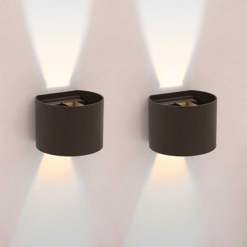 foto del prodotto axis round 2 apliques de pared iluminaci n led exterior para terrazas, jardines y balcones on off 3000k en color negro