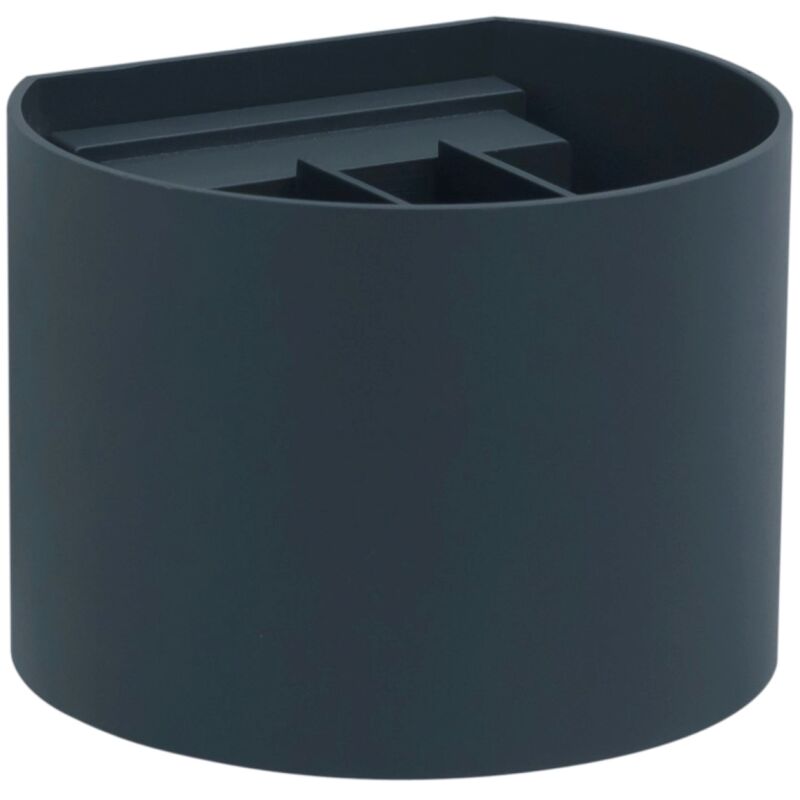 foto del prodotto axis round aplique exterior en forma oval con led en blanco c lido 3000k en color gris urbano