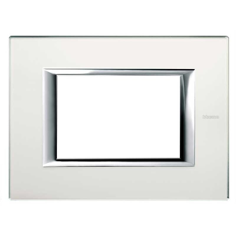 foto del prodotto axolute placca 3 moduli specchio acidato ha4803vsa - bticino