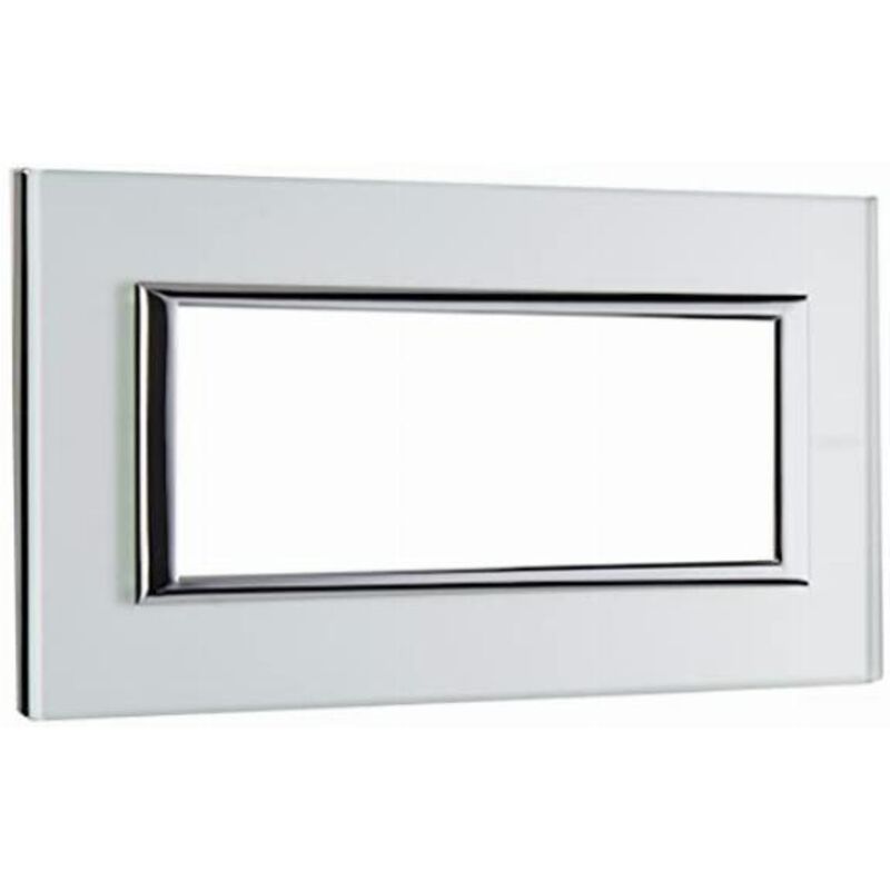 foto del prodotto axolute placca 6 moduli specchio acidato ha4806vsa - bticino