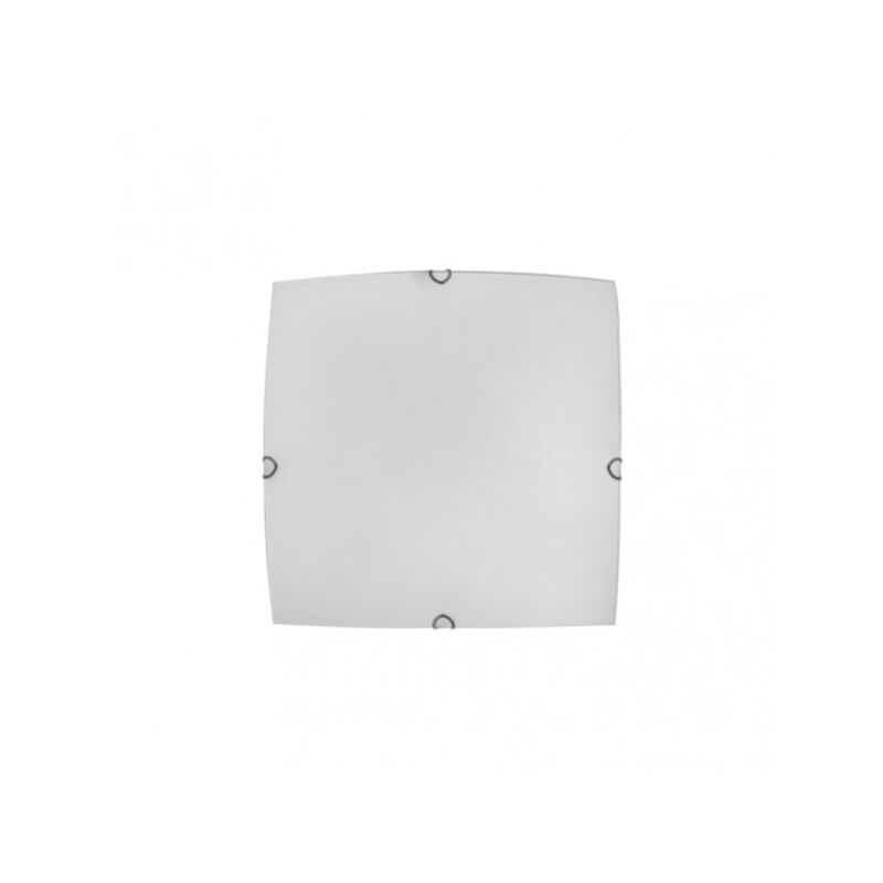 foto del prodotto ayla lampada da soffitto quadrata 1xe27 bianco 25x25x6 cm
