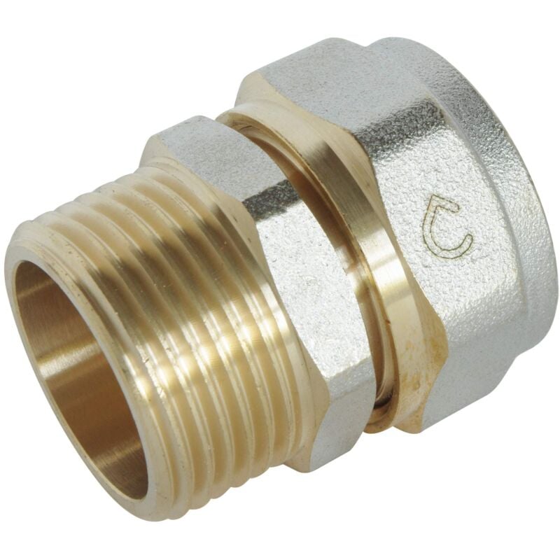 foto del prodotto ayor somatherm for you 3716 20 20 connessione di compressione destra per 20 tubo multistrato 20 27 maschio 3 4 , consente di collegare