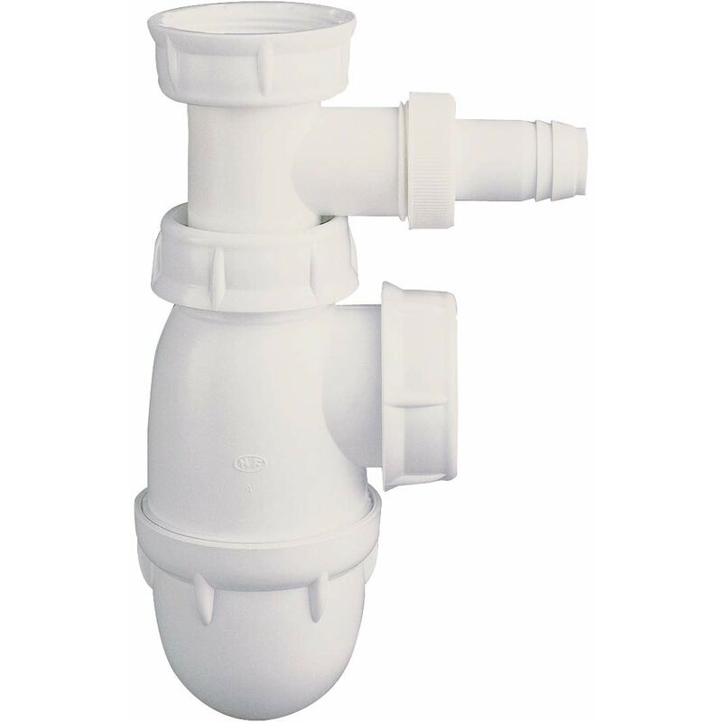 foto del prodotto ayor somatherm for you bb120 lavandino sifone con uscita regolabile per lavatrice nf di plastica bianca