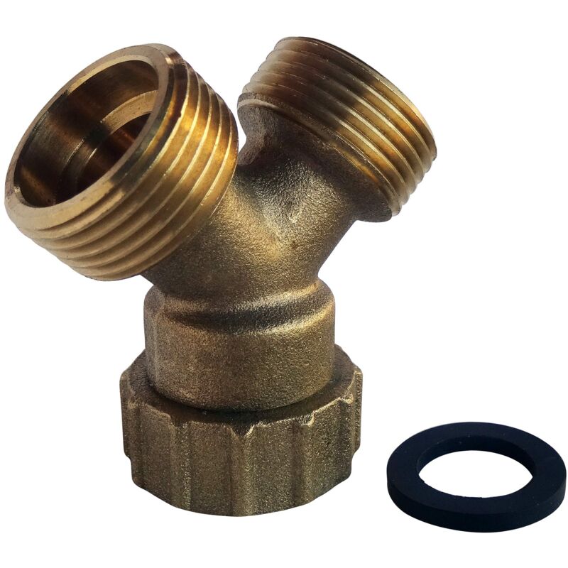 foto del prodotto ayor somatherm for you derivazione 2 corsie di svolta dado 20 27 m20 27 20 27 ottone fitting y alimentazione 2 20 27 infissi come una