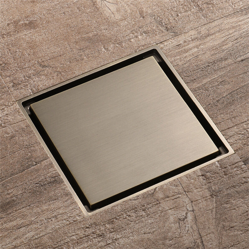 foto del prodotto ayyqh lablanc piletta di scarico a pavimento deodorante, scarico doccia quadrato con copertura invisibile, scarico a pavimento in rame puro con