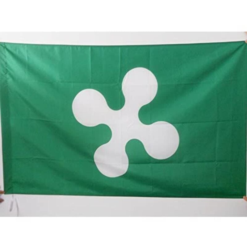 foto del prodotto az flag bandiera lombardia 90x60cm bandiera lombarda regione italia 60 x 90 cm foro per asta