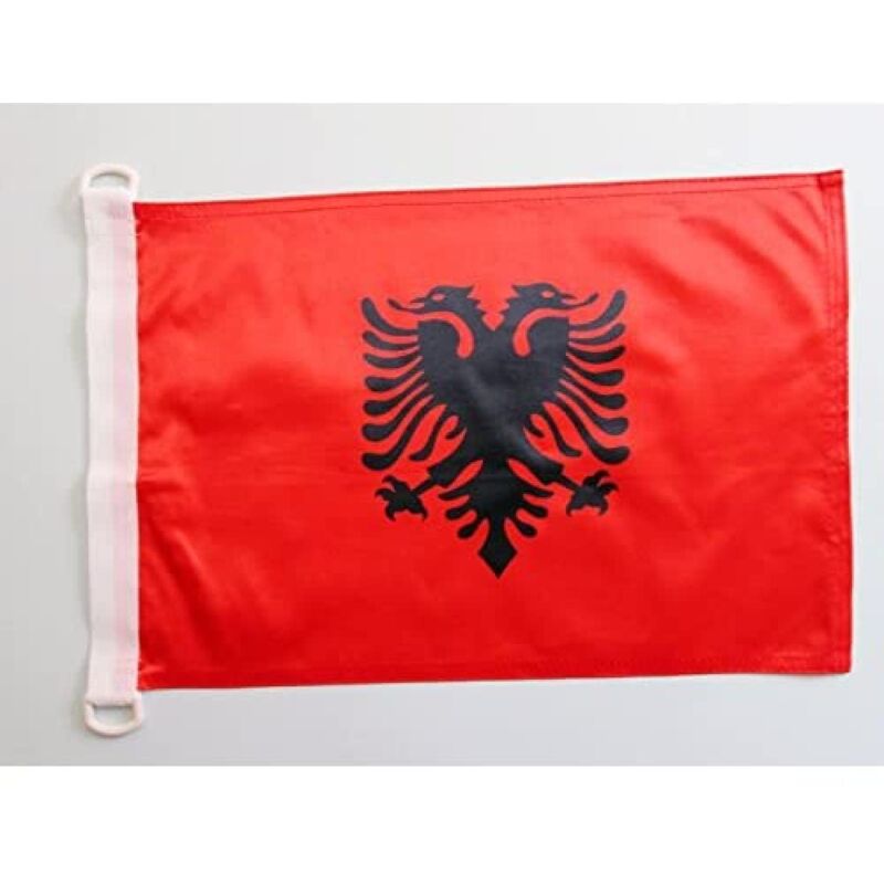 foto del prodotto az flag bandiera navale albania 45x30cm bandiera maritima albanese 30 x 45 cm speciale nautismo