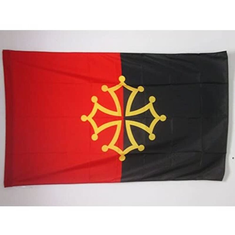foto del prodotto az flag bandiera occitania tolosa 150x90cm - bandiera occitana 90 x 150 cm foro per asta
