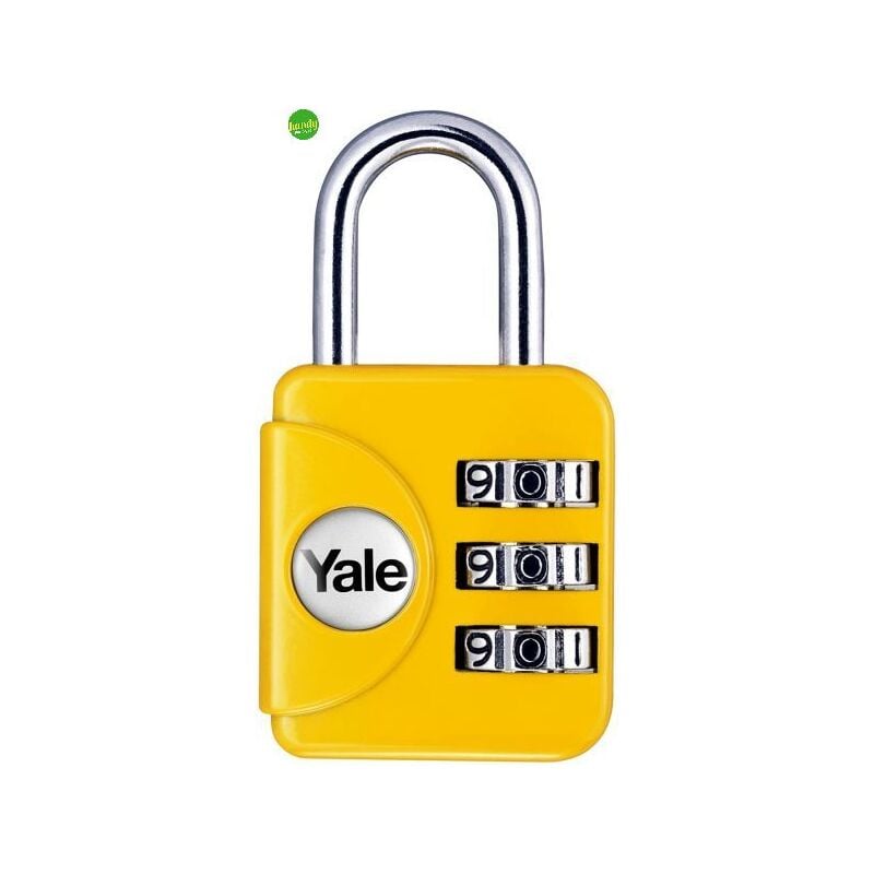 foto del prodotto azbe lucchetto a combinazione yp1 yale acciaio verniciato arco cromato mm 28 1 pz
