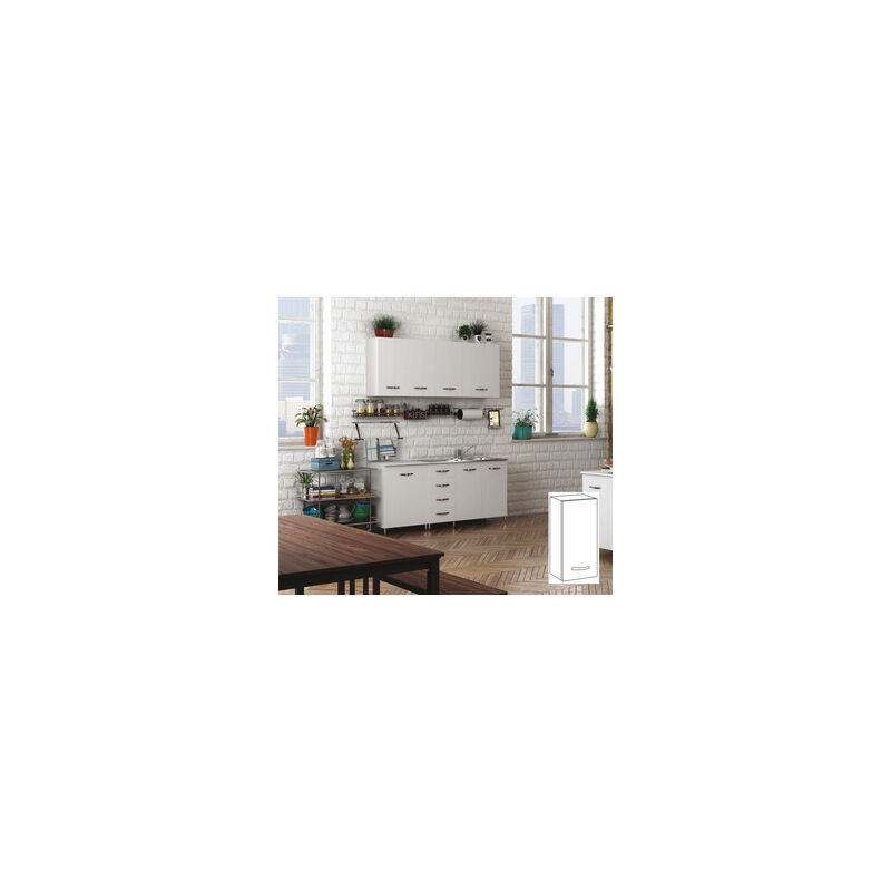 foto del prodotto azur line kit cucina pensile 1 anta cm. 40x30x72h bianco