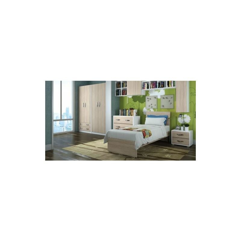 foto del prodotto azur line linea modern kit letto singolo cm. 85x200x98 h olmo