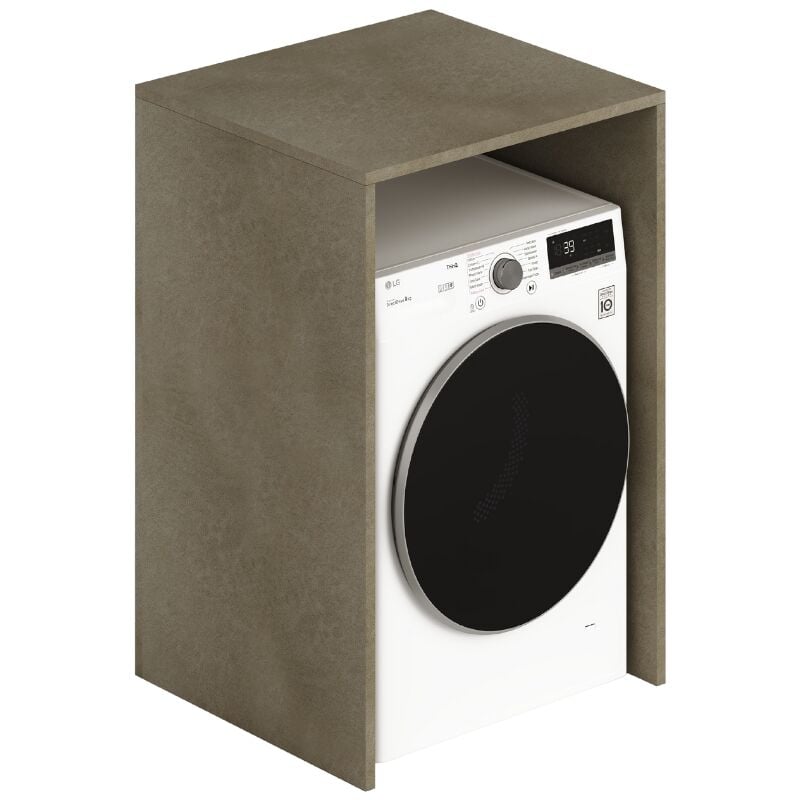 foto del prodotto azur line - mobiletto copri asciugatrice lavatrice lavanderia bagno in legno argilla