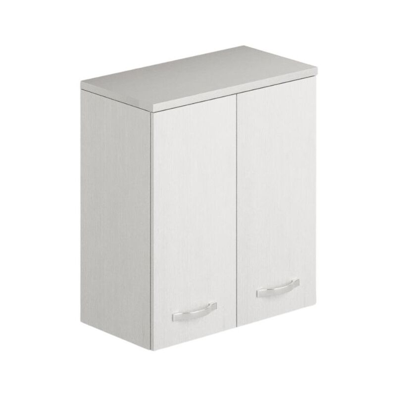foto del prodotto azur line pensile bagno due ante 71x38x77 colore bianco frassinato