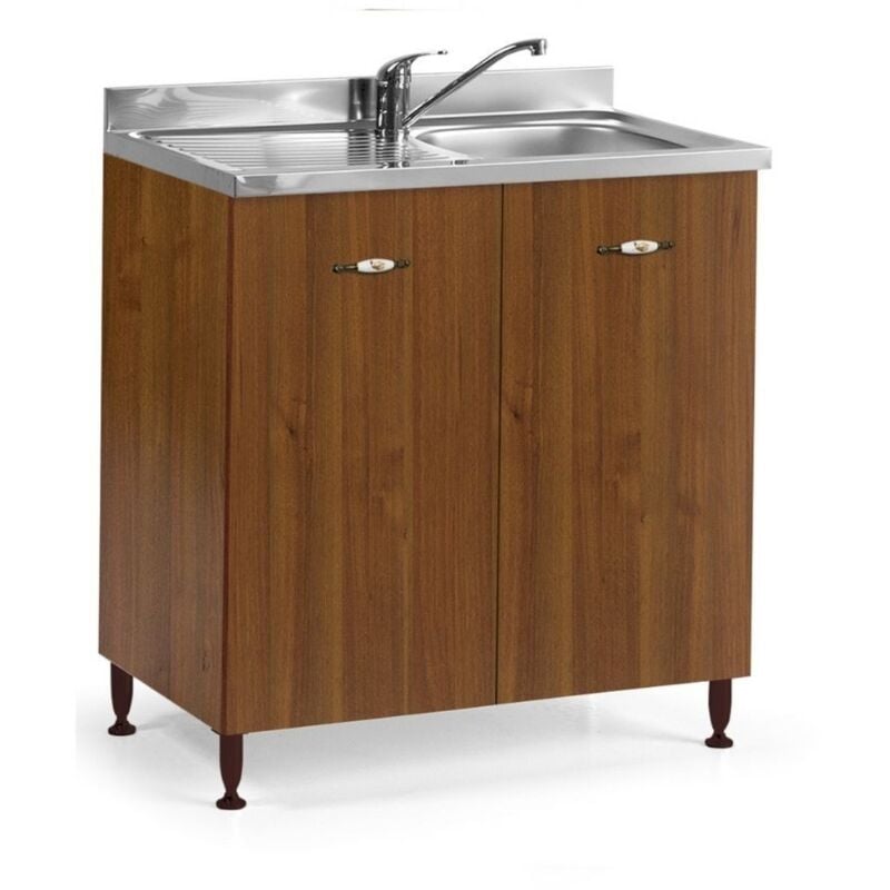 foto del prodotto azur line sottolavello 2 ante 80 cm con lavello incluso colore noce antico