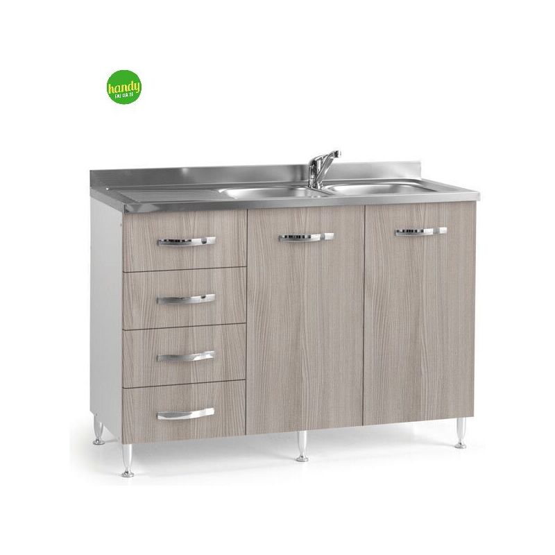 foto del prodotto azur line sottolavello per cucina olmo 2 ante con cassetti sx cm 120x50xh 85