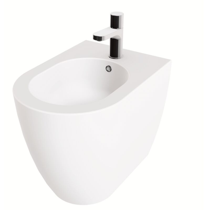 foto del prodotto azzurra bidet a terra ceramica comoda bianco opaco