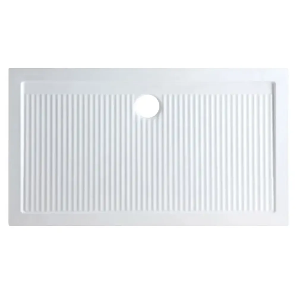 foto del prodotto azzurra ceramica piatto doccia 80x100xh6,5cm bianco lucido design anti scivolo ferdy
