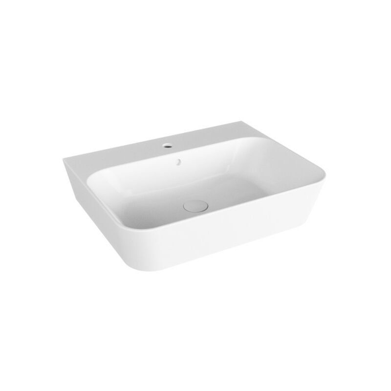 foto del prodotto azzurra lavabo build sospeso appoggio 65x50 cm in ceramica bianco lucido