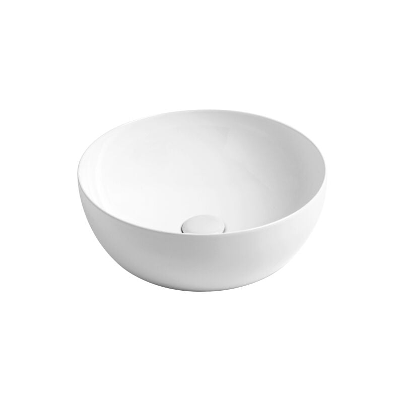 foto del prodotto azzurra lavabo circle appoggio salvaspazio 40x40 h14 tondo in ceramica
