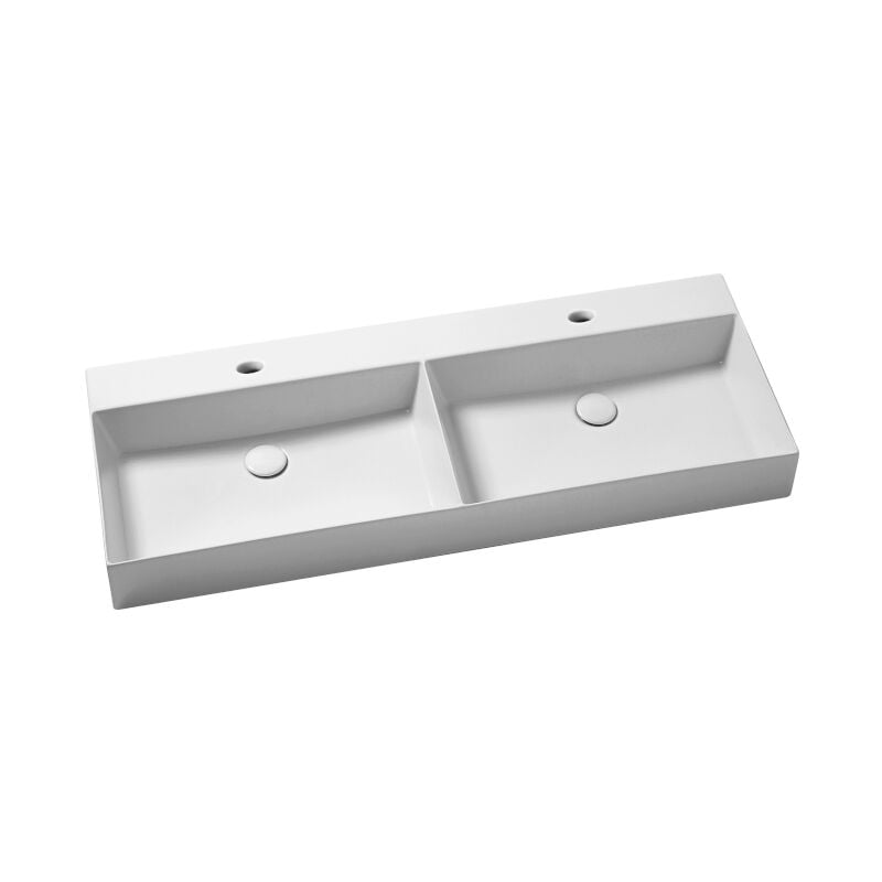 foto del prodotto azzurra lavabo elegance sospeso appoggio 122x45 due vasche e due fori in