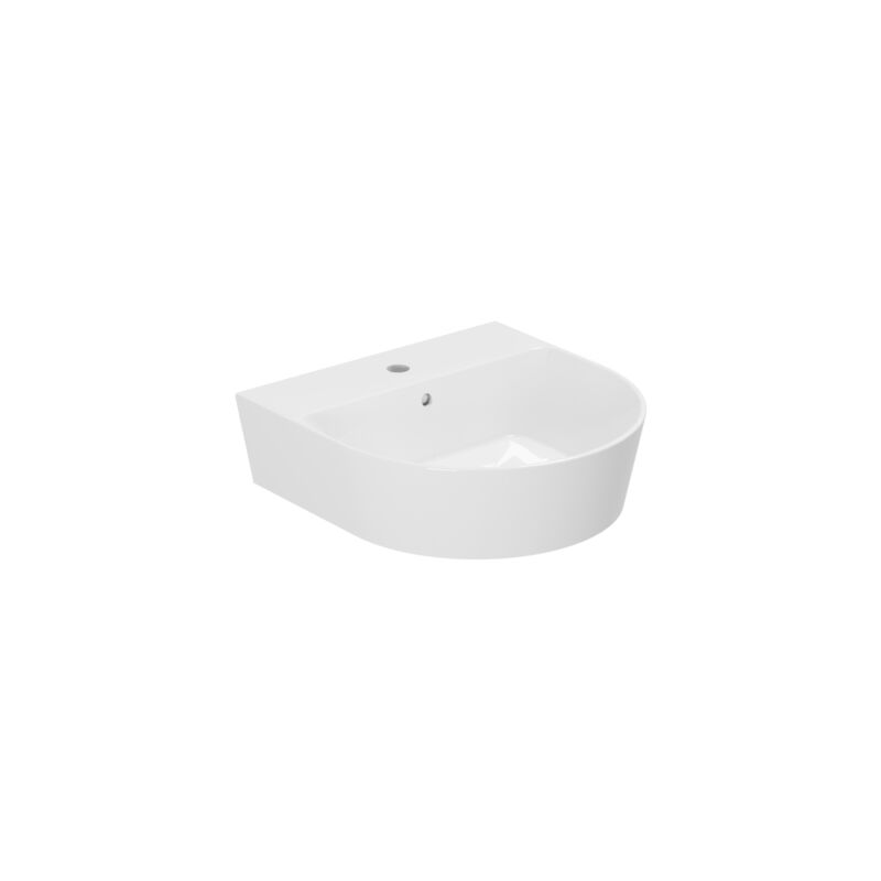 foto del prodotto azzurra lavabo forma appoggio 50x50 monoforo tondo in ceramica bianco