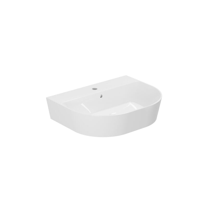 foto del prodotto azzurra lavabo forma appoggio 65x50 monoforo tondo in ceramica bianco
