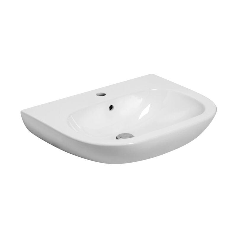 foto del prodotto azzurra lavabo pratica sospeso su colonna 64 5x48 tondo monoforo in