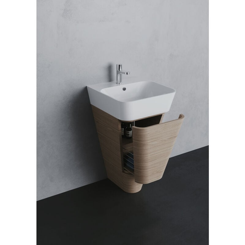 foto del prodotto azzurra mobile a terra con lavabo build cm. 44x47 olmo naturale di