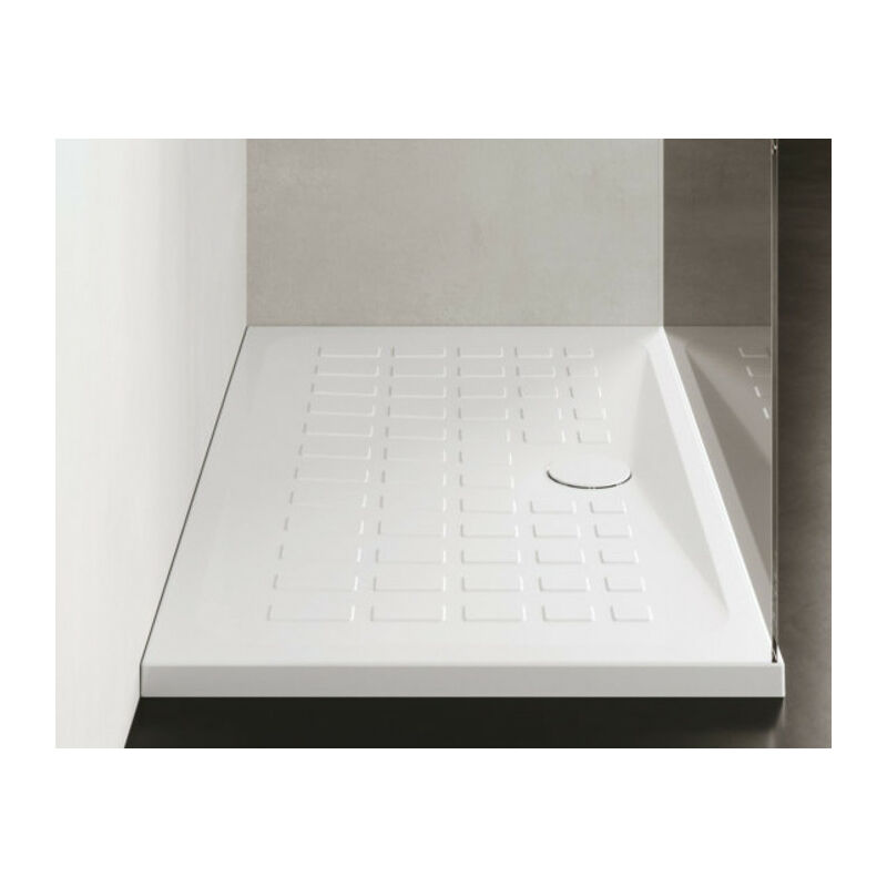 foto del prodotto azzurra piatto doccia 70x100 h.4 in ceramica bianco lucido cube di