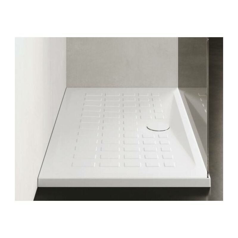 foto del prodotto azzurra piatto doccia 70x90 h.4 in ceramica bianco lucido cube di