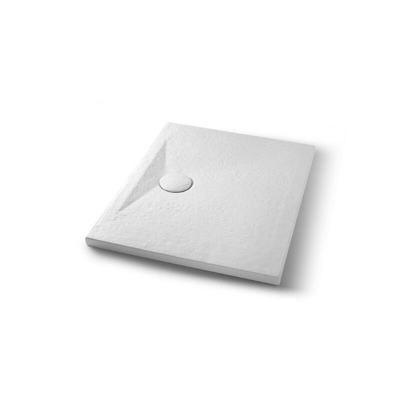 foto del prodotto azzurra piatto doccia 70x90 h.4 in ceramica bianco opaco pietraceramica