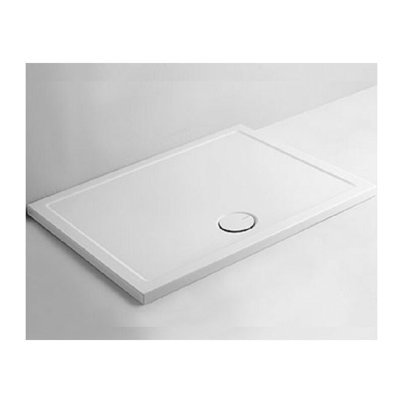 foto del prodotto azzurra piatto doccia 80x140 h.3 5 in ceramica bianco opaco puro di