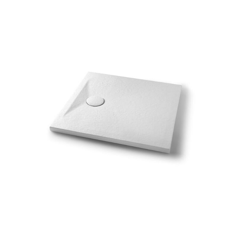 foto del prodotto azzurra piatto doccia 80x80 h.4 in ceramica bianco opaco pietraceramica