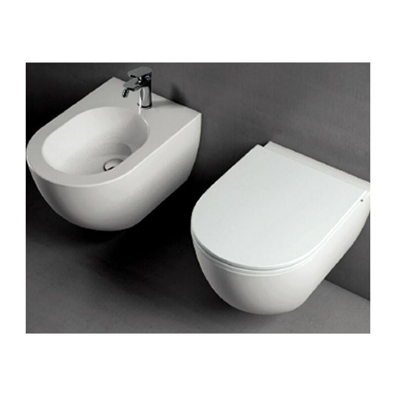 foto del prodotto azzurra sanitari comoda sospesi senza brida cm. 51 5x36 con sedile