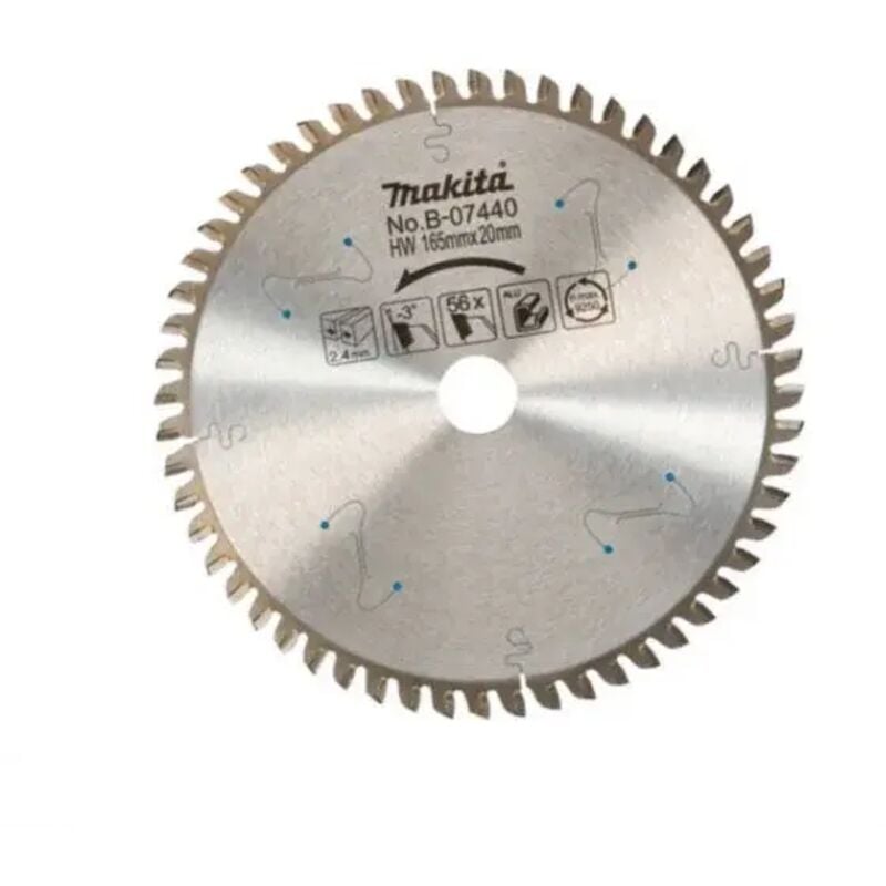foto del prodotto b 07440 specialized lama per sega ad affondamento 165x20 mm per alluminio makita