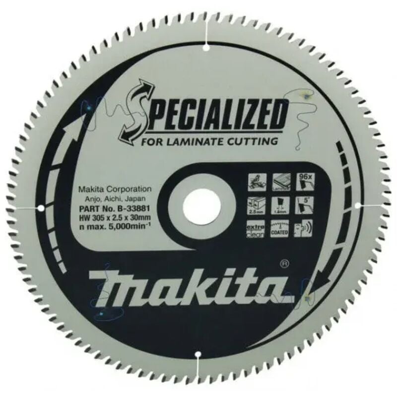 foto del prodotto b 33881 specialized lama per taglio di mdf e laminati 305x30 mm makita
