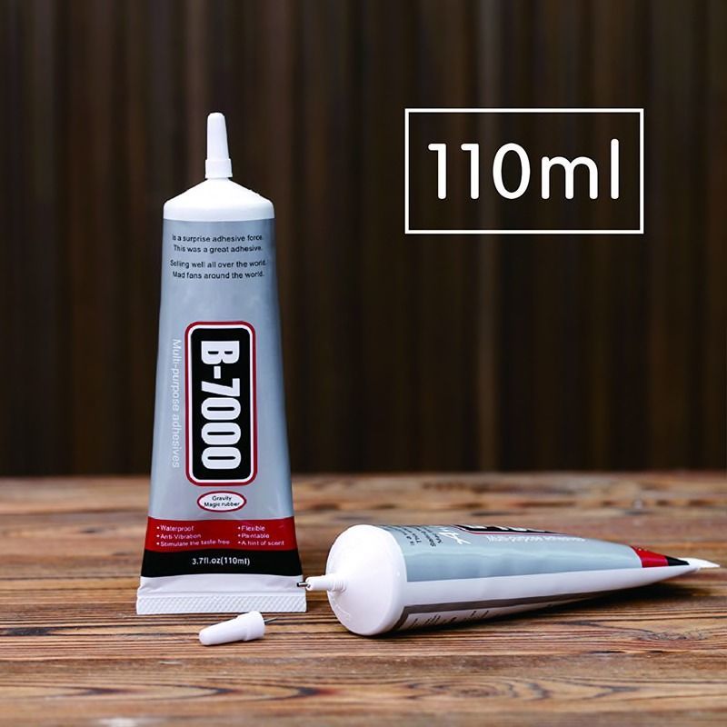 foto del prodotto b 7000 da 15 a 110ml colla industriale multiuso resina altamente performante semi fluida trasparente adesiva packaging 110ml