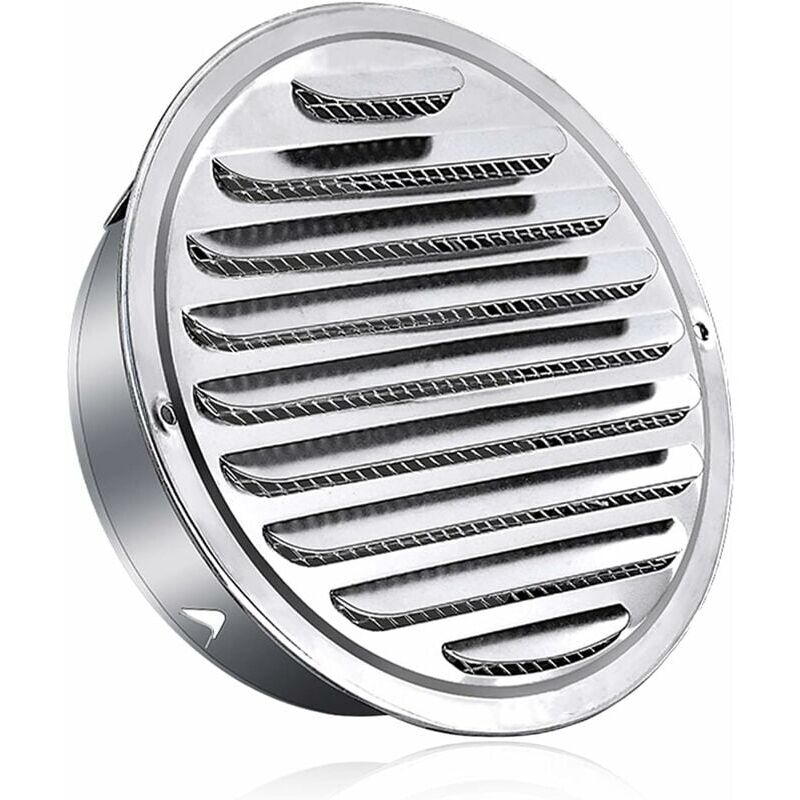 foto del prodotto b griglia di ventilazione in acciaio inox rotonda da 100 mm griglia di ventilazione in metallo griglia di protezione dalle intemperie con protezione