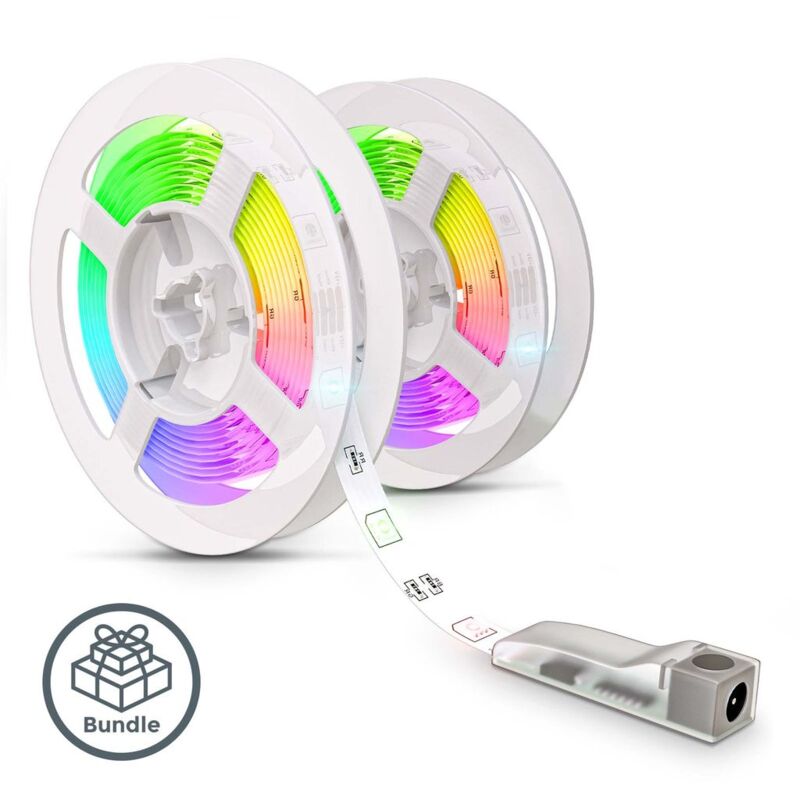 foto del prodotto b.k.licht 6 m led striscia luminosa rgb smd 5050 bar cambiamento di colore autoadesivo