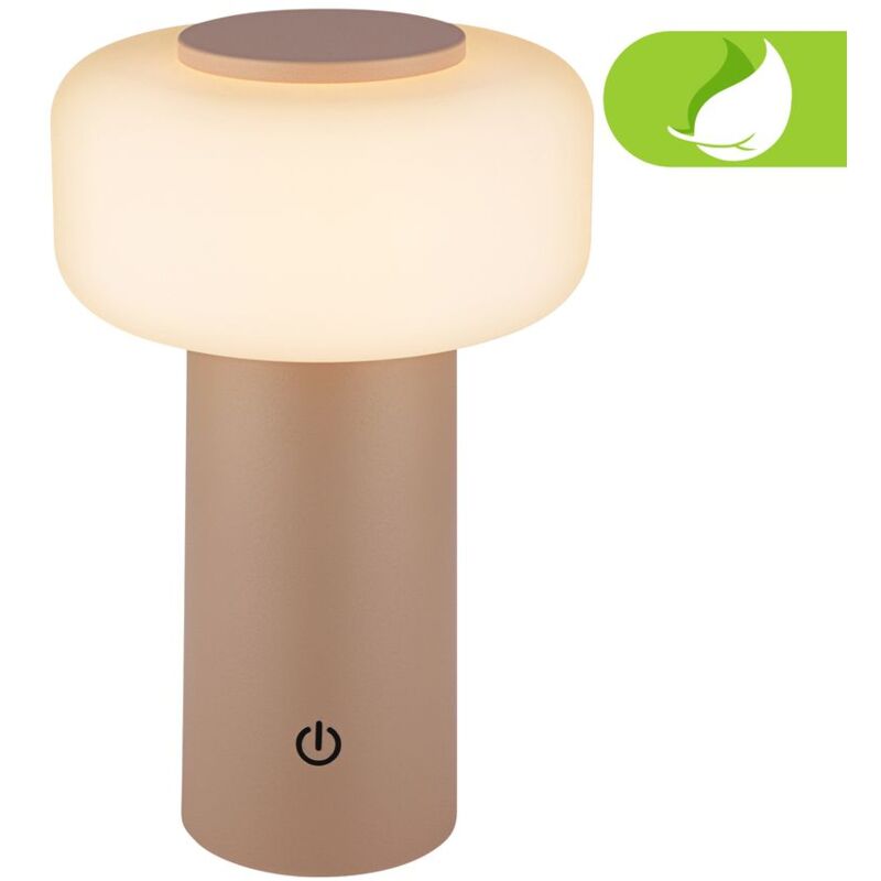 foto del prodotto b.k.licht briloner juna lampada da tavolo senza fili ip44, dimmerabile, touch, batteria ricaricabile, protezione dagli spruzzi d acqua, beige, 13