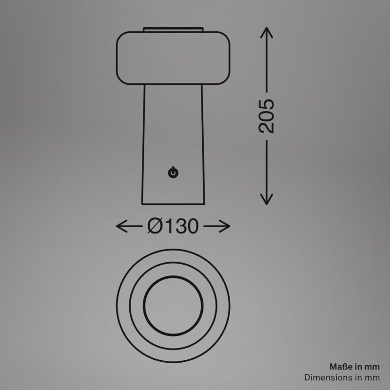 foto del prodotto b.k.licht briloner juna lampada da tavolo senza fili ip44, dimmerabile, touch, batteria ricaricabile, protezione dagli spruzzi d acqua, caff , 13