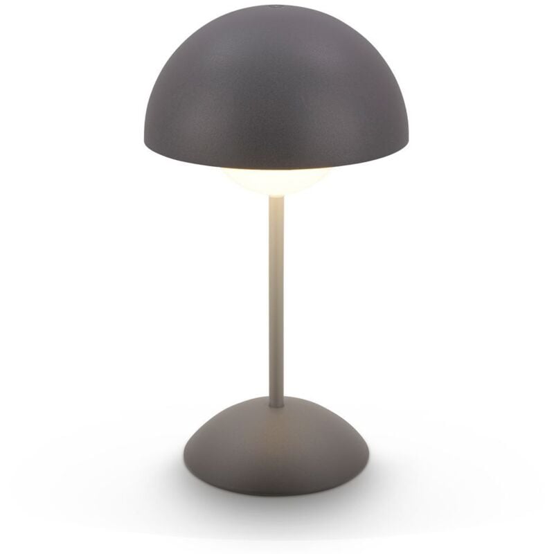 foto del prodotto b.k.licht briloner kugle lampada da tavolo senza fili ip44, dimmerabile, touch, batteria ricaricabile, protezione dagli spruzzi d acqua, antracite,