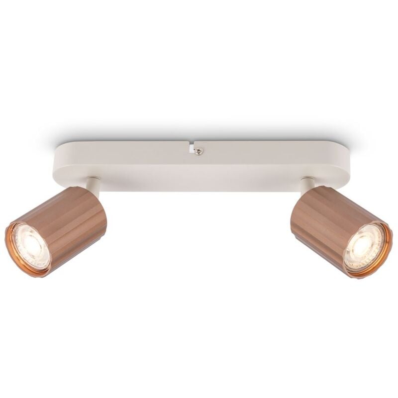 foto del prodotto b.k.licht faretti da soffitto lampada da soffitto lampada da camera da letto orientabile a 2 luci