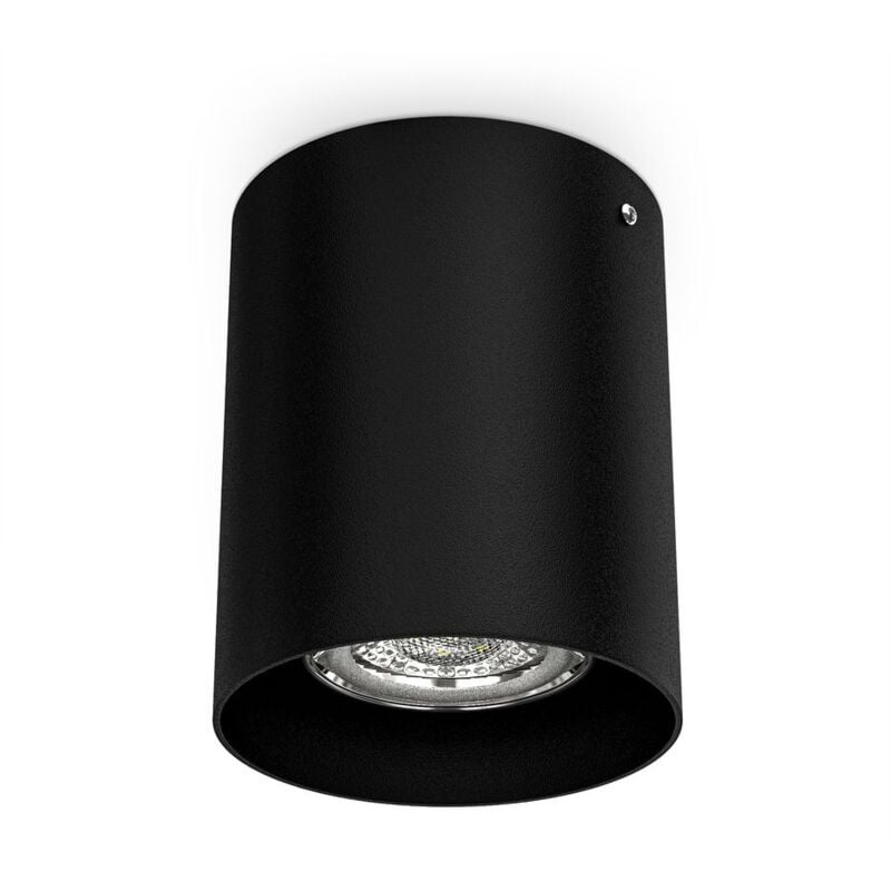 foto del prodotto b.k.licht faretto da soffitto, attacco per lampadina gu10 non inclusa, lampada da soffitto rotonda, diametro 8cm, metallo colore nero, plafoniera